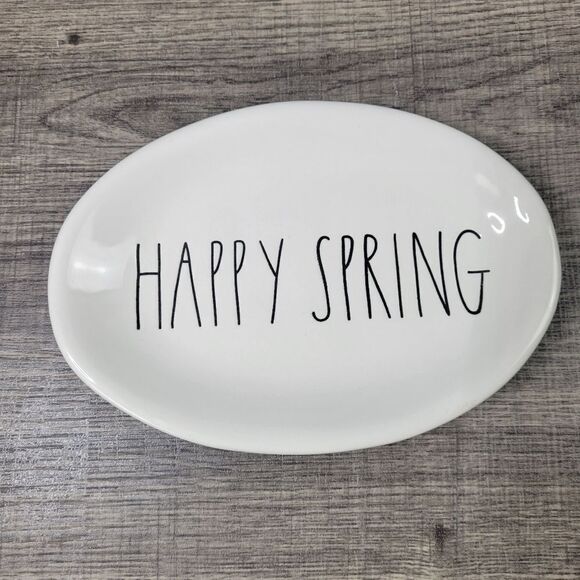 Rae Dunn‎ Artisan Collection Happy Spring Oval Plate - Picture 1 of 2